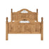Corona Scroll 4FT6 Bed High Foot End - Distressed Waxed Pine